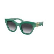 Groene Gradiënt Zonnebril MU 01Ys Miu Miu , Green , Unisex