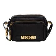 Stijlvolle Crossbody Tas met Verstelbare Band Moschino , Black , Dames