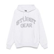 Grijze Sweater met Capuchon en Logoprint Stüssy , Gray , Heren