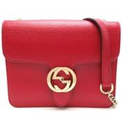 Pre-owned Leather gucci-bags Gucci Vintage , Red , Dames