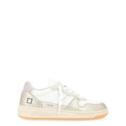 Gelamineerde Witte Platino Court Sneakers D.a.t.e. , White , Dames