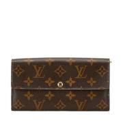 Pre-owned Leather wallets Louis Vuitton Vintage , Brown , Dames