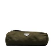 Pre-owned Fabric clutches Prada Vintage , Green , Dames