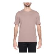 Bruin Katoenen Ronde Hals T-shirt Gianni Lupo , Brown , Heren