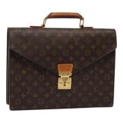 Pre-owned Canvas briefcases Louis Vuitton Vintage , Brown , Dames