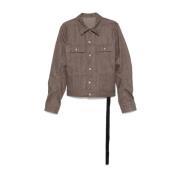 Klassieke Denim Trucker Jack Rick Owens , Brown , Heren