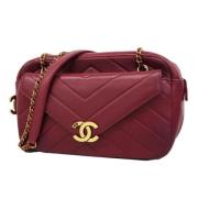 Pre-owned Leather chanel-bags Chanel Vintage , Red , Dames