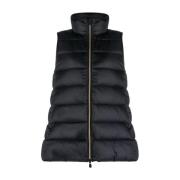 Koraal Hoge Nek Gewatteerd Gilet Save The Duck , Black , Dames