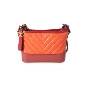 Pre-owned Leather crossbody-bags Chanel Vintage , Orange , Dames