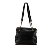 Pre-owned Leather totes Chanel Vintage , Black , Dames