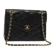 Pre-owned Leather chanel-bags Chanel Vintage , Black , Dames