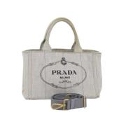 Pre-owned Canvas prada-bags Prada Vintage , White , Dames