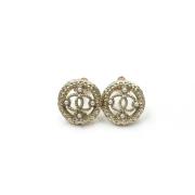 Pre-owned Fabric earrings Chanel Vintage , Yellow , Dames