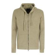 Katoenmix Rits Hoodie Roberto Collina , Green , Heren