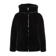 Faux Fur Shearling Jas voor Dames Herno , Black , Dames