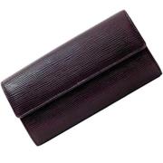 Pre-owned Leather wallets Louis Vuitton Vintage , Purple , Dames