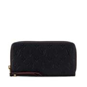 Pre-owned Leather wallets Louis Vuitton Vintage , Black , Dames