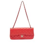 Pre-owned Leather shoulder-bags Chanel Vintage , Red , Dames