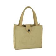 Pre-owned Nylon handbags Chanel Vintage , Beige , Dames