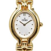 Pre-owned Stainless Steel watches Fendi Vintage , White , Dames