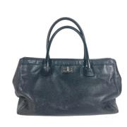 Pre-owned Leather chanel-bags Chanel Vintage , Black , Dames