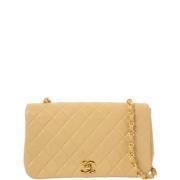 Pre-owned Fabric chanel-bags Chanel Vintage , Beige , Dames