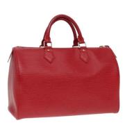 Pre-owned Leather handbags Louis Vuitton Vintage , Red , Dames