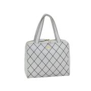 Pre-owned Leather handbags Chanel Vintage , White , Dames