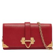 Pre-owned Leather wallets Prada Vintage , Red , Dames