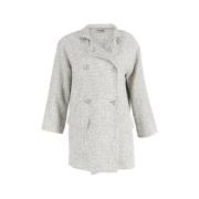 Pre-owned Wool outerwear Chanel Vintage , Gray , Dames