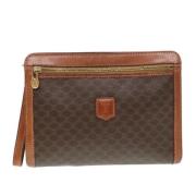 Pre-owned Leather clutches Celine Vintage , Brown , Dames