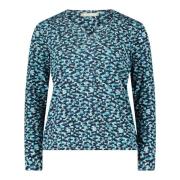 Blouse shirt met elastische taille Betty & Co , Blue , Dames