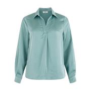 Elegante Blouse met Lange Mouwen Anna Van Toor , Green , Dames