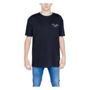 Zwarte Katoenen T-shirt, Korte Mouw, Ronde Hals Tommy Hilfiger , Black...