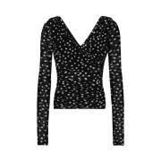 Zwarte top met stippen Dolce & Gabbana , Black , Dames