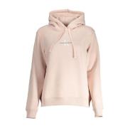 Roze Hoodie van katoen met borduursel Calvin Klein , Pink , Dames