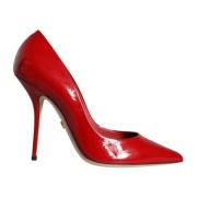 Rode Lakleren Stiletto Pumps Dolce & Gabbana , Red , Dames