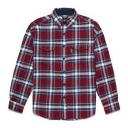 Gestreept Katoenen Shirt in Groen/Blauw Sebago , Red , Heren