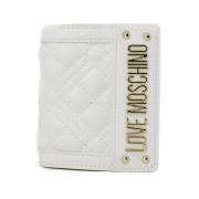 Witte Clip Sluiting Portemonnee Lente/Zomer Love Moschino , White , Da...