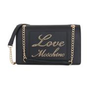 Stijlvolle PU-tas Love Moschino , Black , Dames