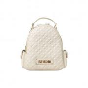 Gewatteerde PU Rugzak Love Moschino , White , Dames