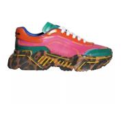 Multicolor Leren Sneakers met Rubberen Zool Dolce & Gabbana , Multicol...