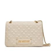 Gewatteerde PU Schoudertas Love Moschino , White , Dames