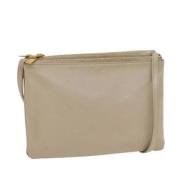 Pre-owned Leather celine-bags Celine Vintage , Beige , Dames