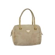 Pre-owned Suede handbags Prada Vintage , Beige , Dames