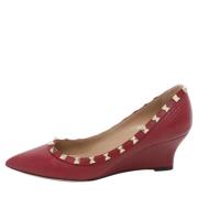 Pre-owned Leather heels Valentino Vintage , Red , Dames