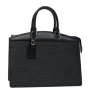 Pre-owned Leather handbags Louis Vuitton Vintage , Black , Dames