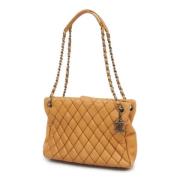 Pre-owned Leather chanel-bags Chanel Vintage , Brown , Dames