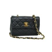 Pre-owned Leather chanel-bags Chanel Vintage , Black , Dames