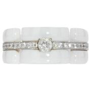 Pre-owned White Gold rings Chanel Vintage , White , Dames